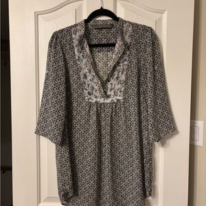 Zara Black and White Patterned Tunic